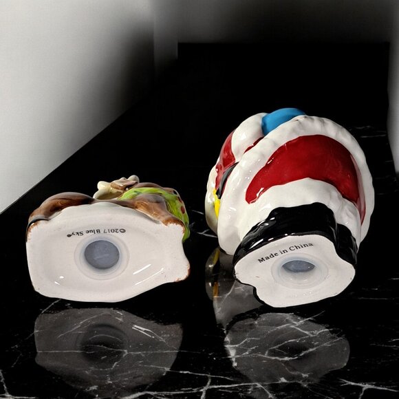 NEW BLUE SKY SANTA AND REINDEER  SALT & PEPPER SHAKERS - Picture 7 of 9